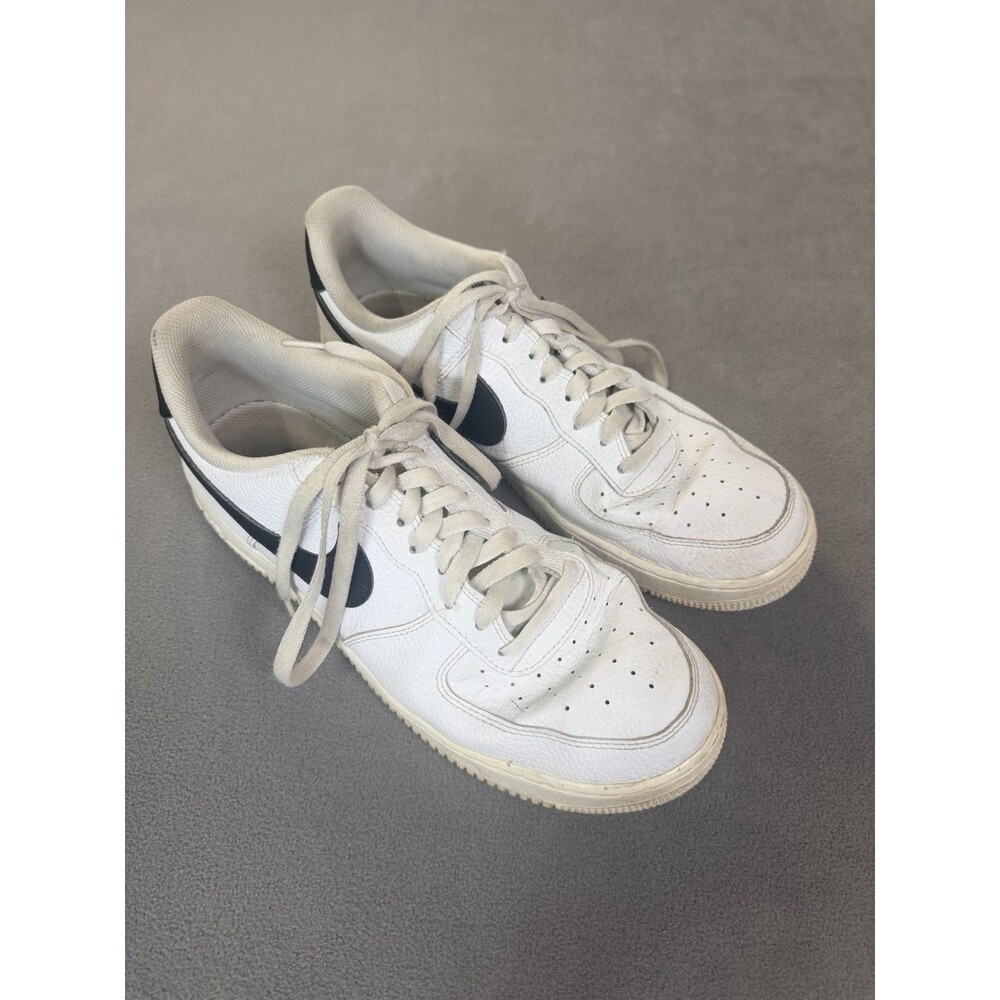 Nike Air Force 1 Low '07, White Black Pebbled Leather, CT2302-100, Men's Size 13